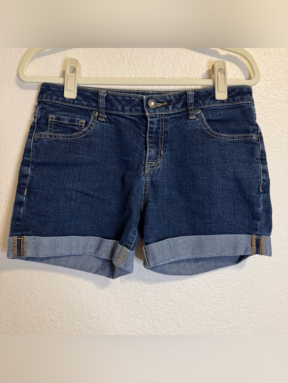 Apt. 9 Blue Cuffed Jean Shorts - 4